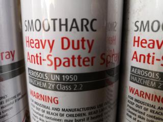 4x BOC Smootharc Heavy Duty Anti Spatter 500g Spray Cans,