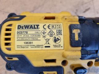 DeWalt Cordless Brushless 18V XR Hammer Drill Driver, sticky trigger