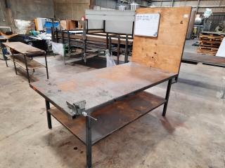 Industrial Workbench with Backboard & Vice