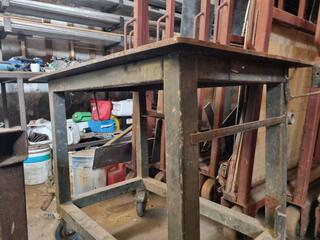 Heavy Mobile Steel Table Workbench