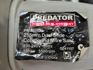 Predator 255mm Dual Slide Compound Mitre Saw