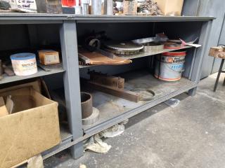All Steel Heavy Duty Workbench Table Shelf Unit