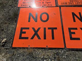 6 x Large Road Works Signs 