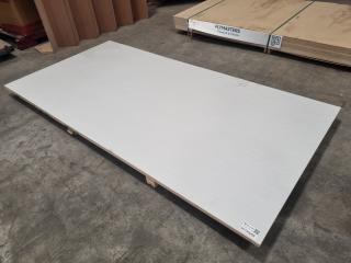 1 Sheet of White (Silver Strata) Laminated  MDF - 18mm
