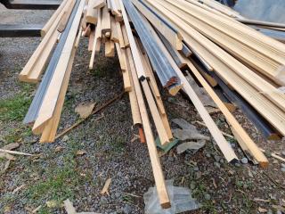 Mixed Lot of Wood Trim, Edging Boards & More