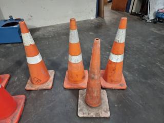 Lot of Traffic Safety Cones and Barriers