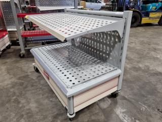 Mobile Adjustable Retail Shelving Unit.