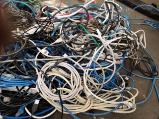 Lot of Assorted Computer Networking, Power, USB Cables & More