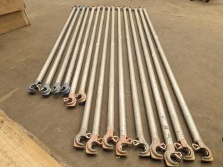 Assortment of 15 Scaffolding Braces