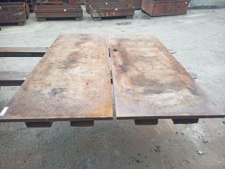 2 x Plate Steel Pallets