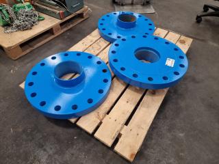 3 Large Flanged Couplings