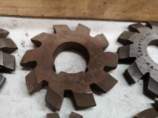 8x Assorted Involute Gear Mill Cutters