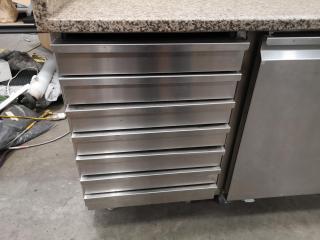 Forcar Granite Topped Stainless Steel Refrigerated Counter Cabinet