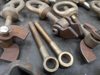 30+ Assorted Vintage Brass Ship Marine Hatch / Port Hole Spin Bolts