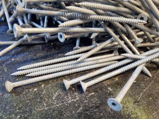 CSK Hex Drive Galvanised Batten Screws, M5 x 150mm