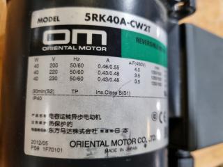 OM Oriental Motor Reversable Electric Motor 5RK40A-CW2T