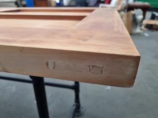 Vintage Wood Door Converted to Steam Punk Inspired Table