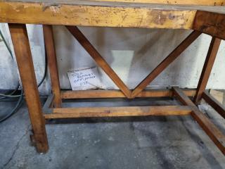 Vintage Wood Corner Workbench