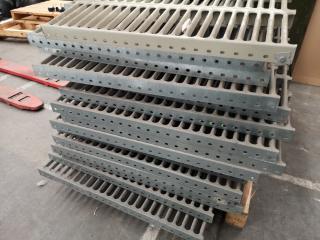 96x Sections Heavy Duty Steel Warehouse Pallet Racking Elevated Floor Grating