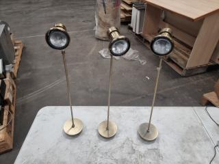 3 Vintage Tabletop Lamps