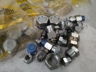 Assorted Lot of Industrial Hydraulic Fittings