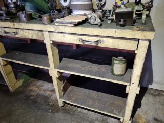 Vintage Antique Wood Workbench