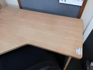 Office L-Shaped Corner Desk Workstation w/ Mobile Drawer & Chair