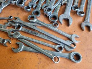 40+ Assorted Combination Wrenches & More