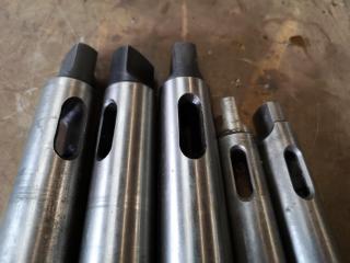 5x Assorted Morse Taper Drill Shank Adapters