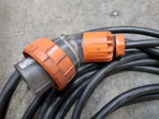 3-Phase 16A Power Cable Lead, 11-Metre Length