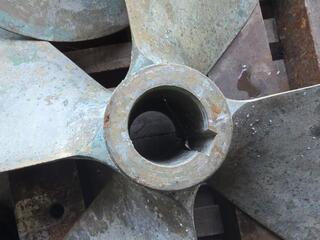 2 x Large Brass Boat Propellers