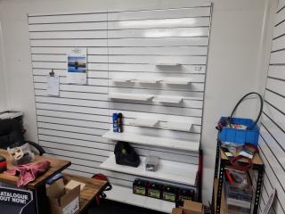 2x Wall Mounted Retail Product Display Boards