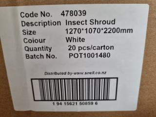 20x Snell Industrial Insect Shrouds, Bulk Lot, New