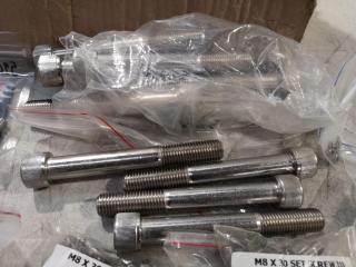 Stainless Steel Bolts, Nuts, Screws, Washers, Assorted Bulk Lot