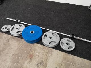 Barbell w/ Assorted Plates