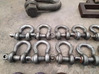 Assorted Lot of Screw Pin Anchor Rigging Shackles