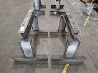 Pair of Heavy Duty Steel Tresles (Material support stands)