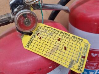 7x Assorted Powder Fire Extinguishers