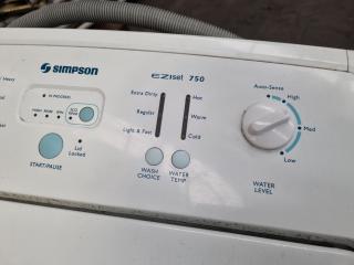 Simpson 7.5kg Top Loading Washing Machine
