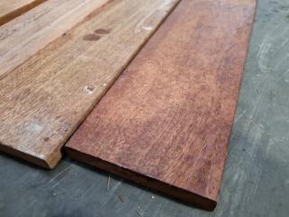 7x Assorted Dark Hardwood Boards