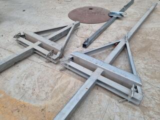 Assorted Temporary Roadworks Signage Support Frames & Base