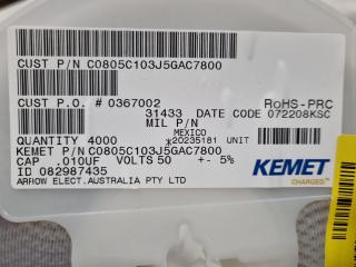 21,000x Kemet Ceramic Capacitors, Bulk Lot, New