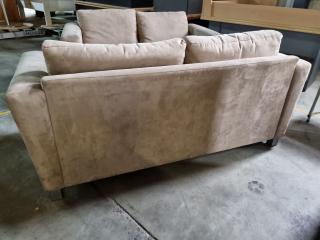 3-Seater PU Suede Sofa Couch