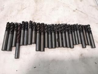 25x Assorted Finishing End Mill Cutters