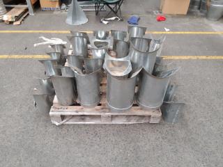 Pallet Of Assorted Galvinised Flueing Dampers/ Joiners/ Adapters