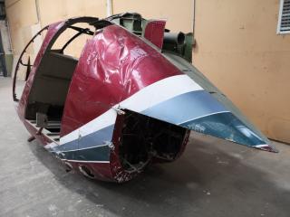 MD 500 Red Helicopter Body, Wrecked