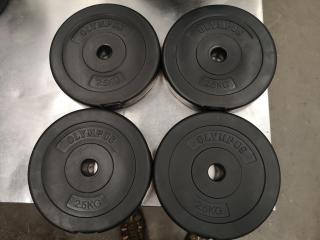 Pair of Olympus One-Handed Dumbells w/ Assorted Weights