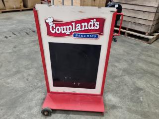 Heavy Steel Mobile Sidewalk Retail Sign Frame