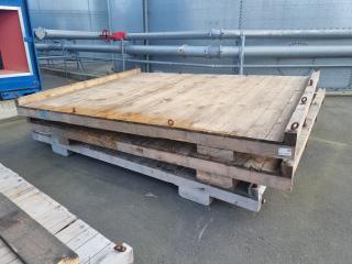 3 x Large Wooden Platforms 