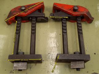 Pair of Carver T Slot Clamps